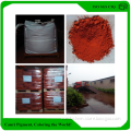 Red ferric oxide color dyes for cement colorant